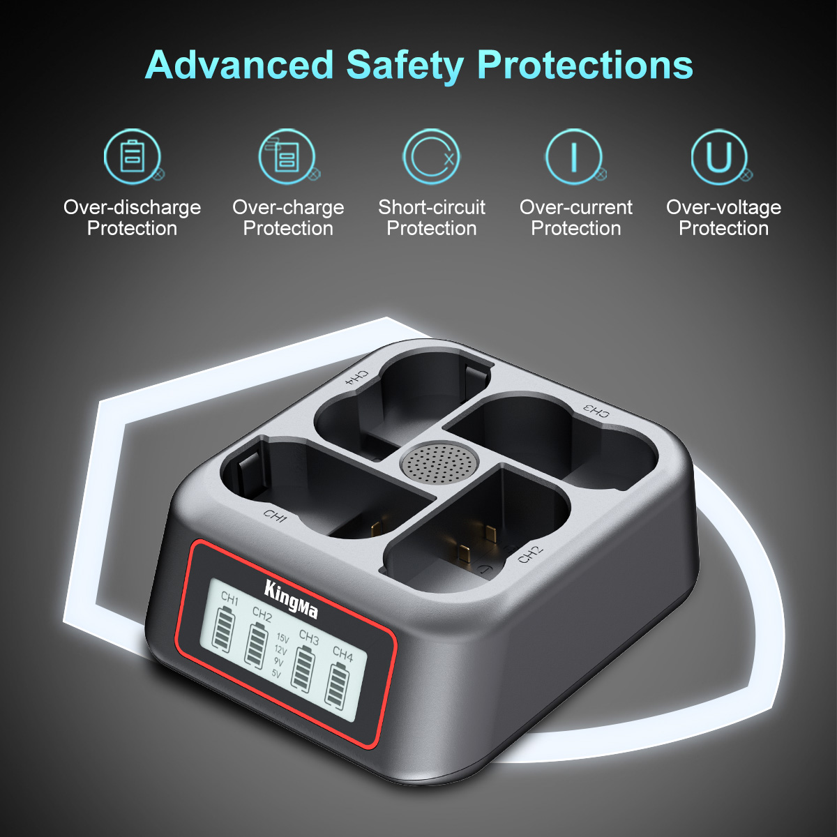 Зарядное устройство Kingma BM069-ENEL15 для 4х Nikon EN-EL15