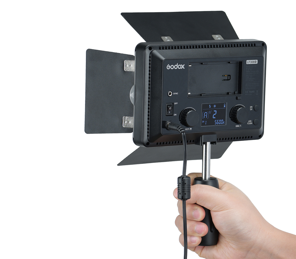 Осветитель Godox LF308D, светодиодный, 18 Вт, 5600К, накамерный с функцией вспышки (без пульта)