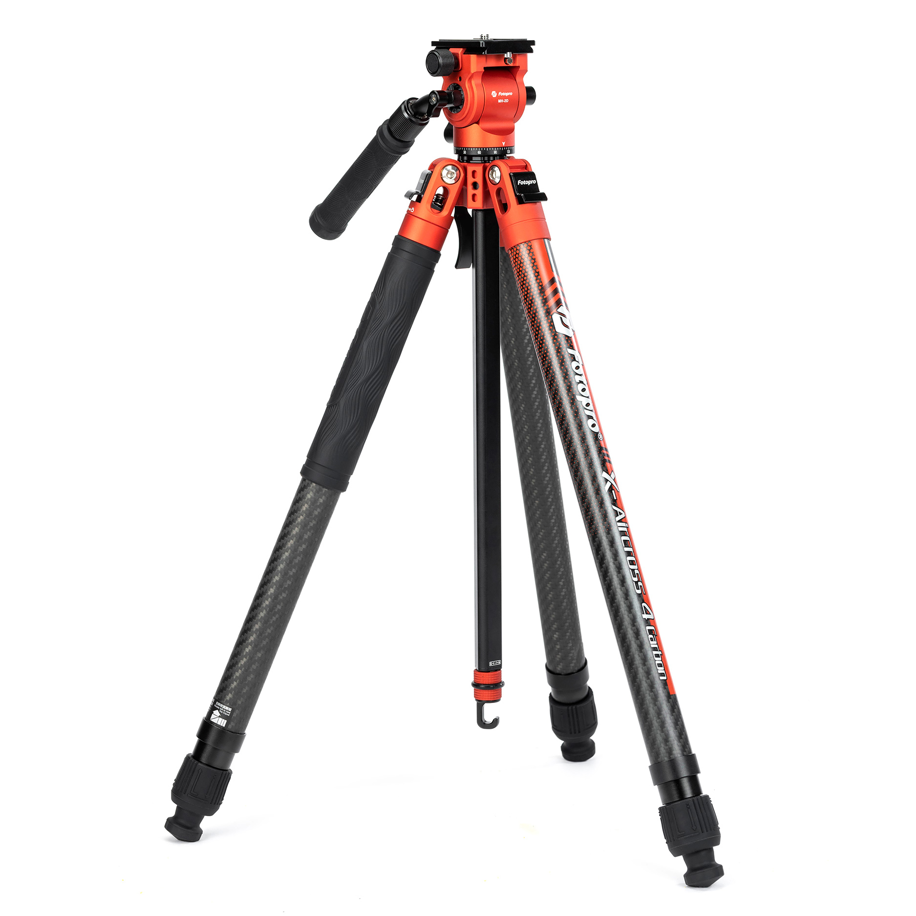 Штатив Fotopro X-Aircross 4 Video Orange, карбоновый, с головой MH-2D, до 3 кг