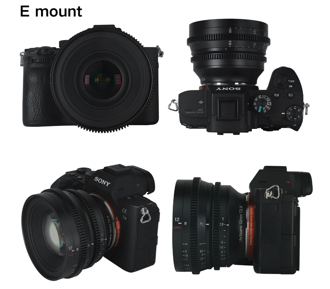 Объектив 7Artisans 12mm T2.9 Sony E