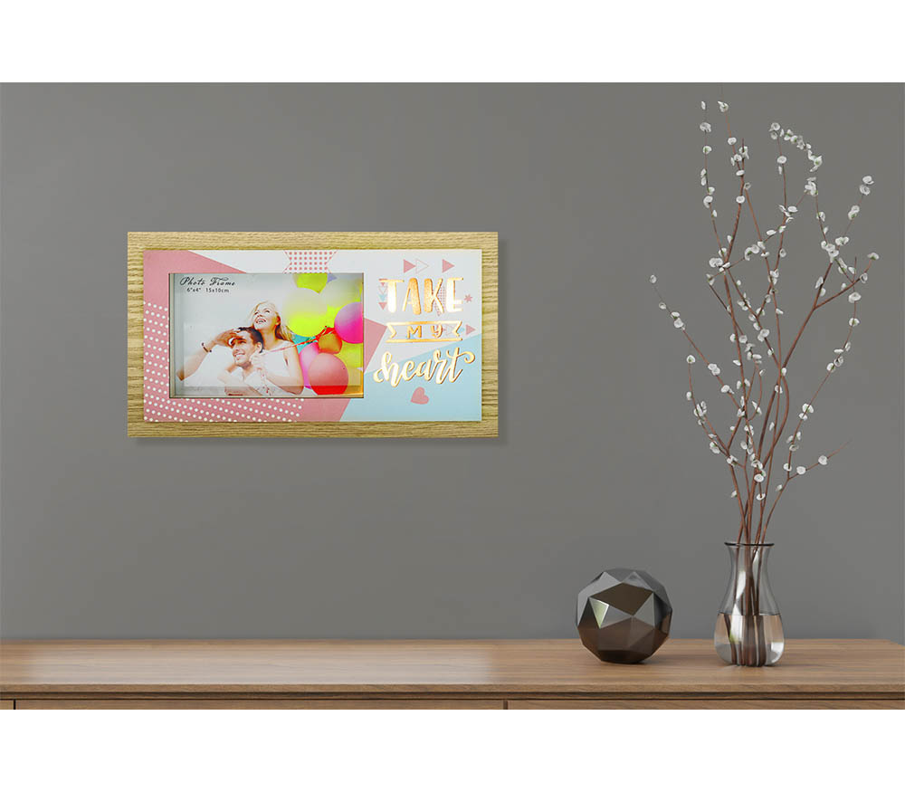 Фоторамка Fotografia 10x15 см, с подсветкой, "Take my heart" (FFL-833)