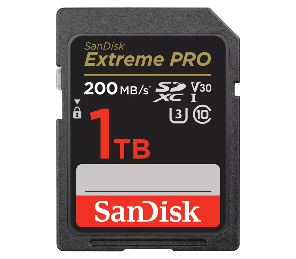 Карта памяти SanDisk SDXC 1TB Extreme Pro UHS-I V30 U3 200/140 Mb/s (уцененный)