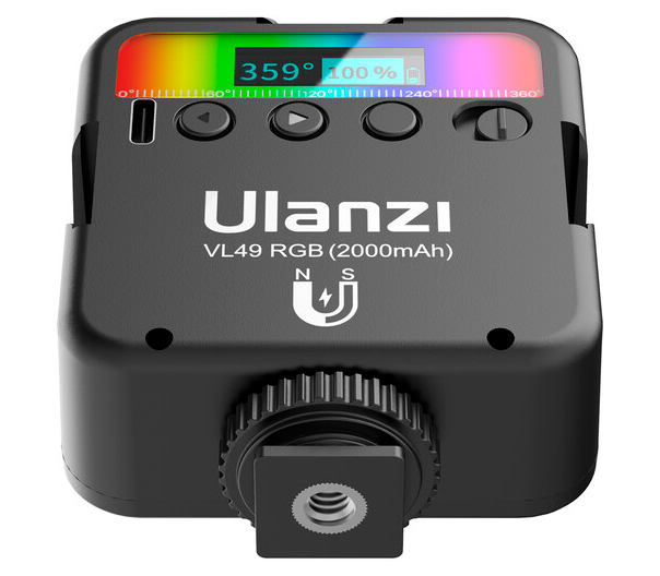 Осветитель Ulanzi VL49 RGB Fill Light V2, 6 Вт, 2500-9000К, светодиодный