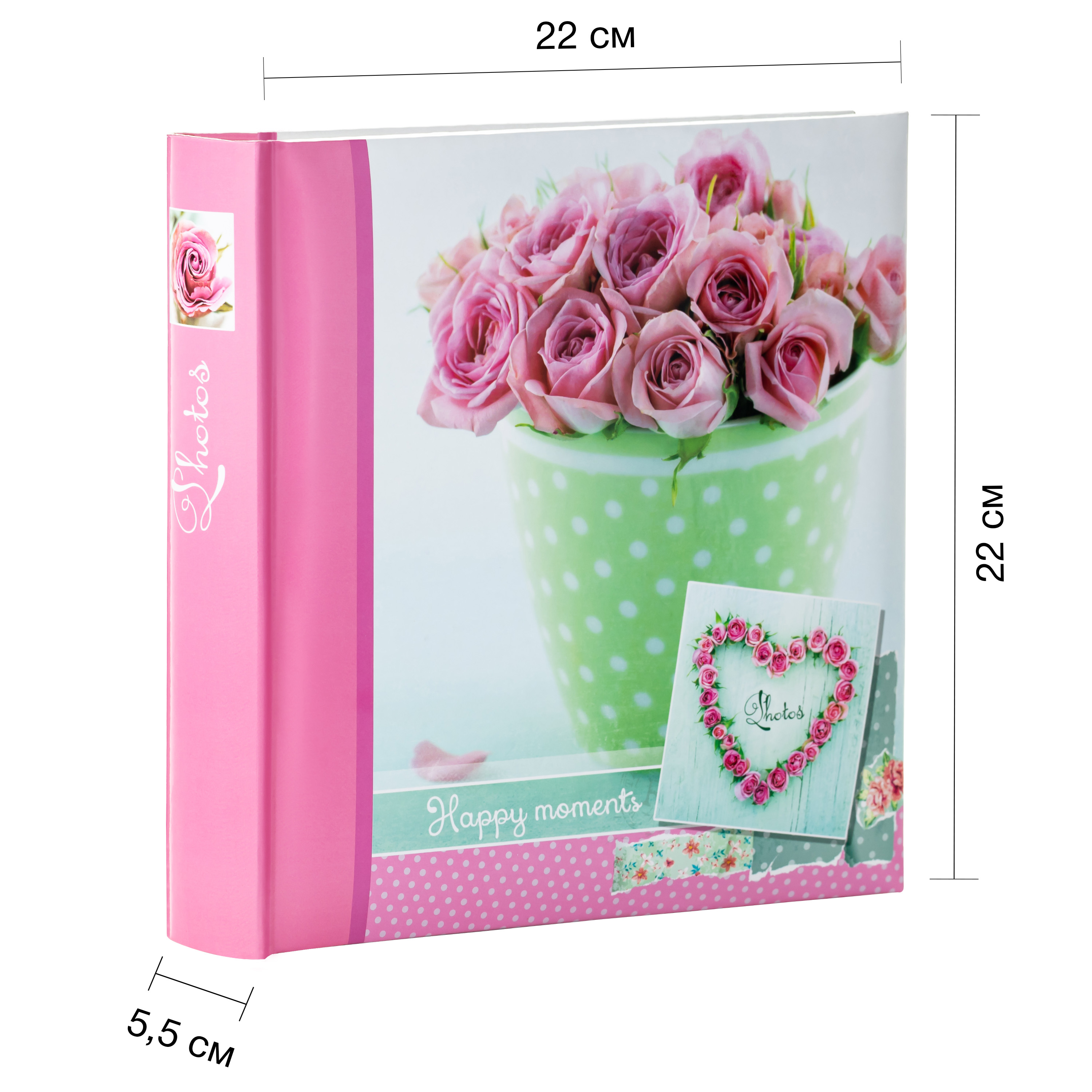 Фотоальбом Fotografia 10x15 см 200 фото, книжный переплет, «Романтика», FA-BBM200-339