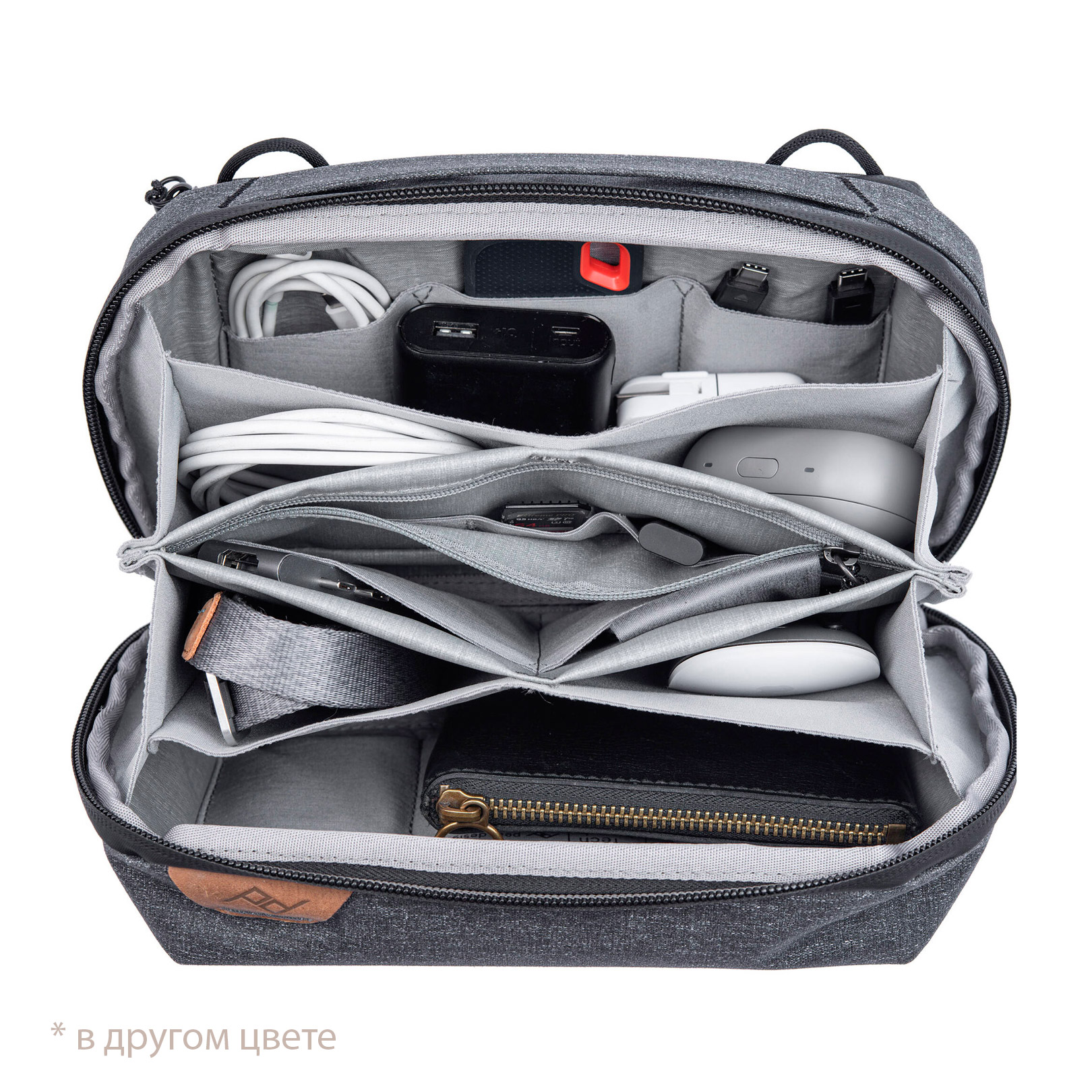 Сумка Peak Design Tech Pouch v3 для аксессуаров, цвет Kelp, оливковый