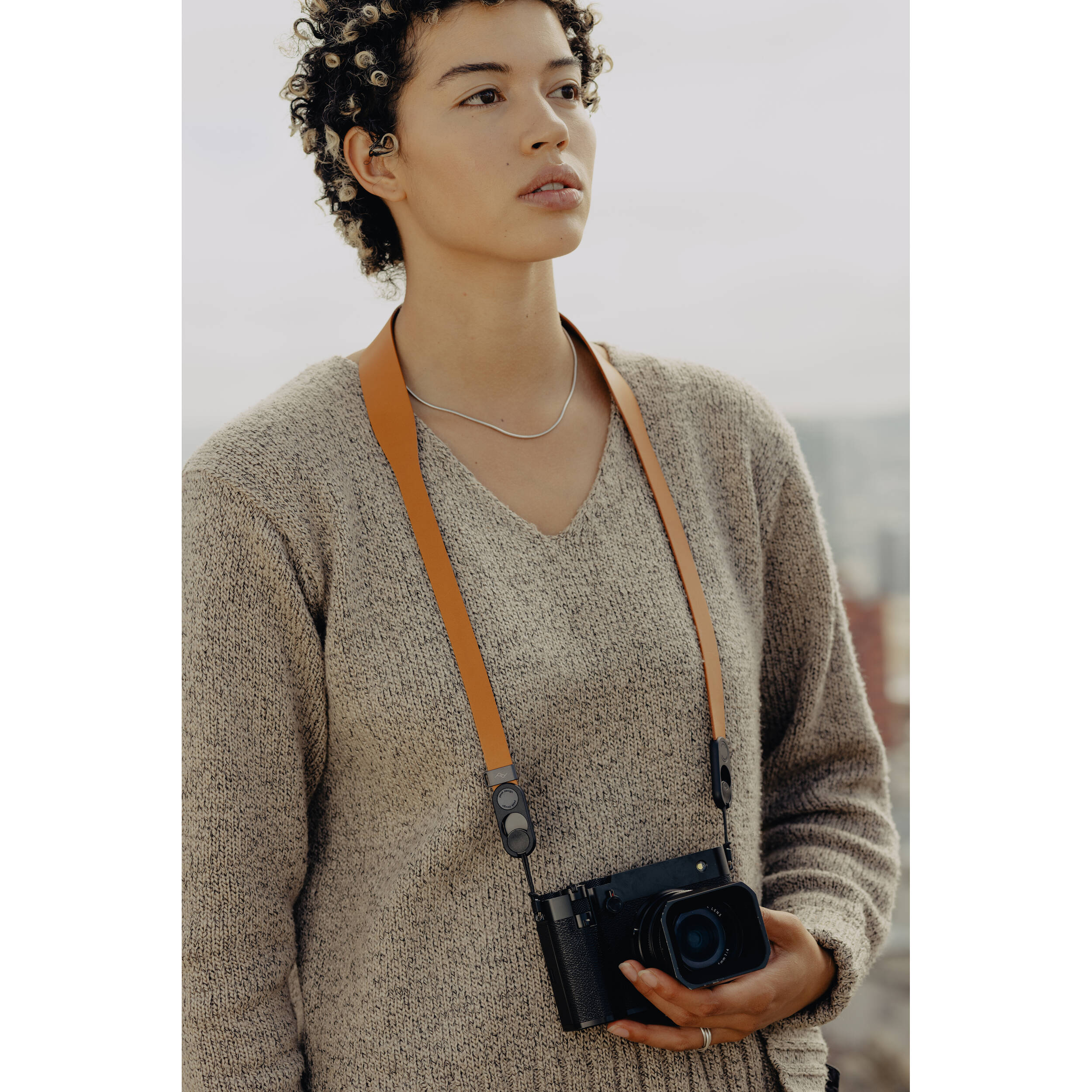 Ремень Peak Design Form Leather Short Amber, янтарный