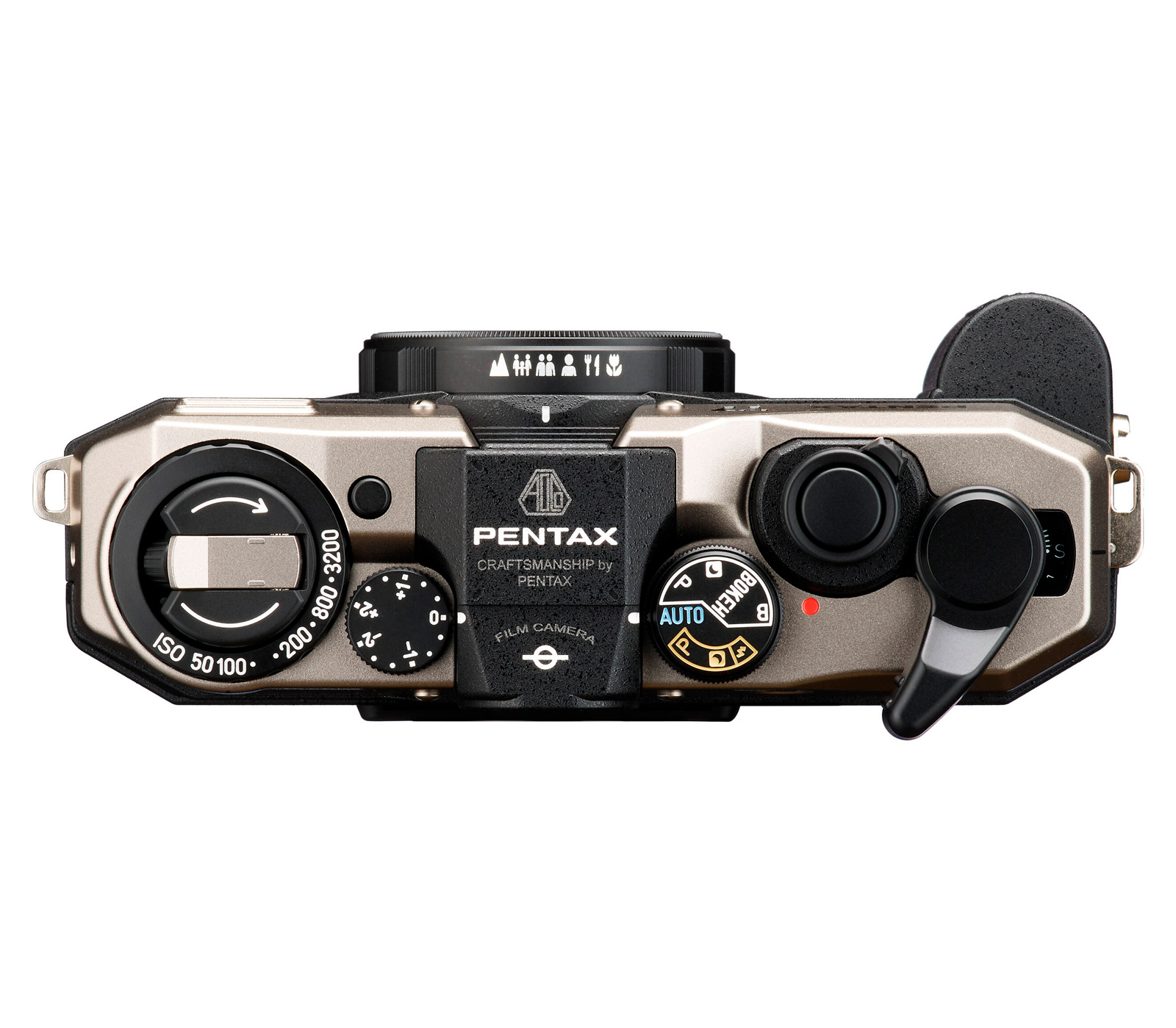 Компактный фотоаппарат Pentax 17, темное серебро