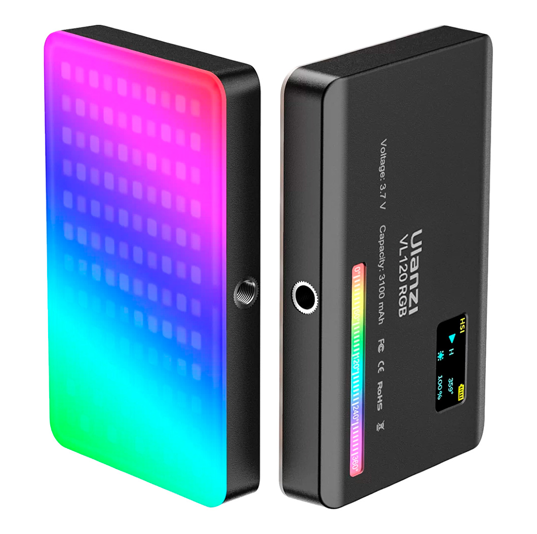 Осветитель Ulanzi VL120 RGB, 5 Вт, 2500-9000 К, черный