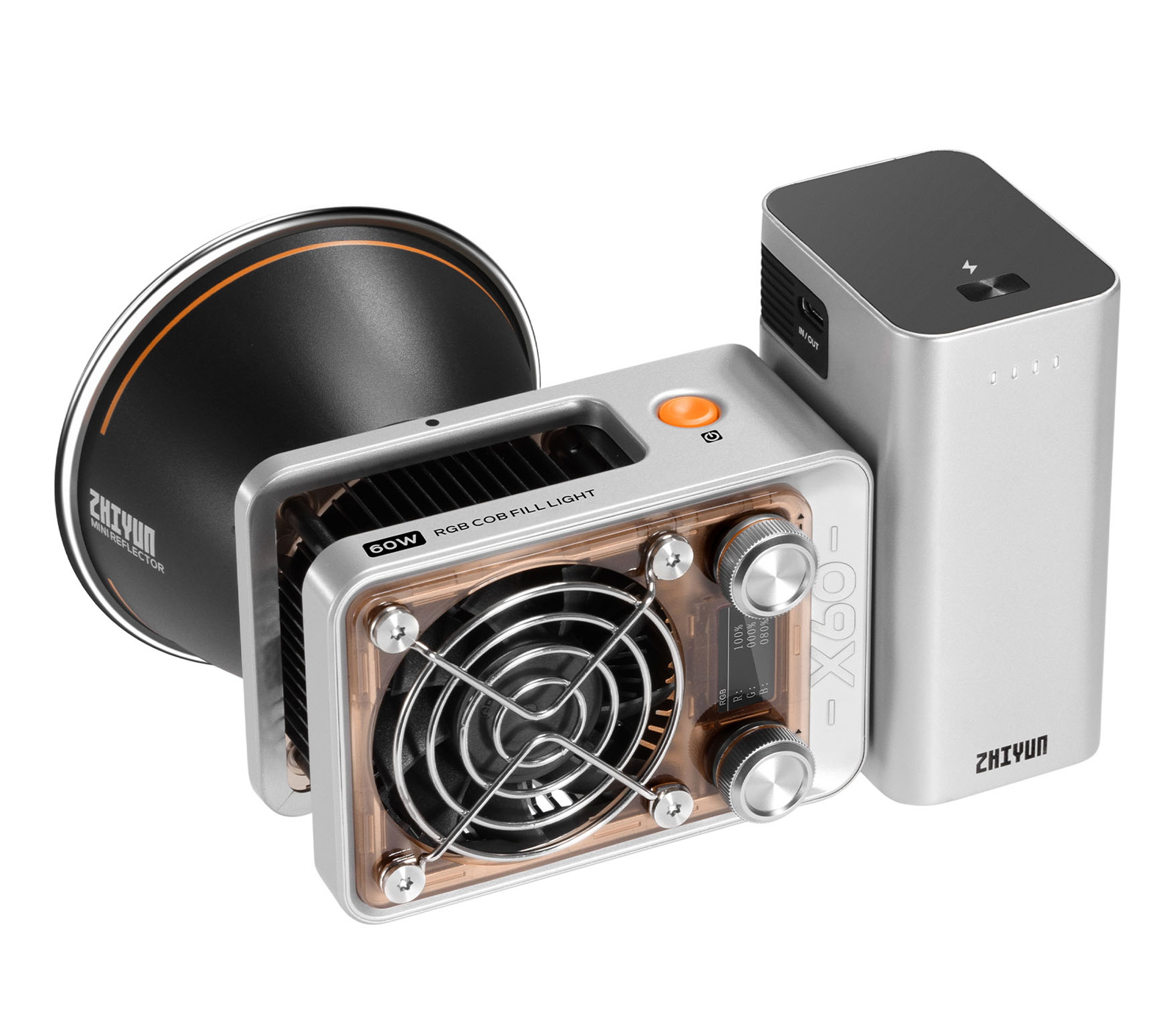 Осветитель Zhiyun Molus X60RGB COB Light PLX104 Combo, 2700-6500К, 60 Вт