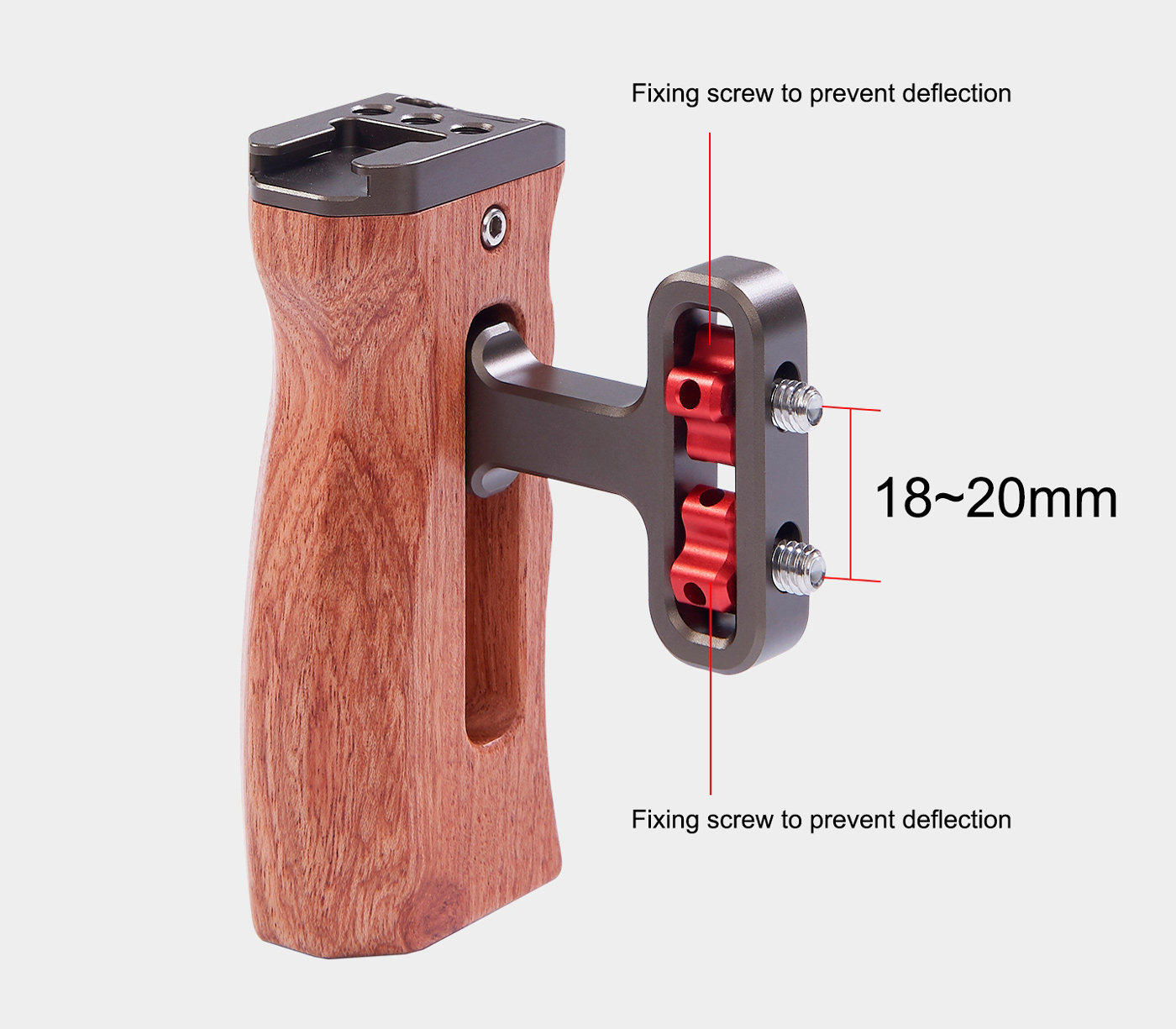 Ручка боковая Puluz PU3071GT, деревянная, на 2 винта 1/4"