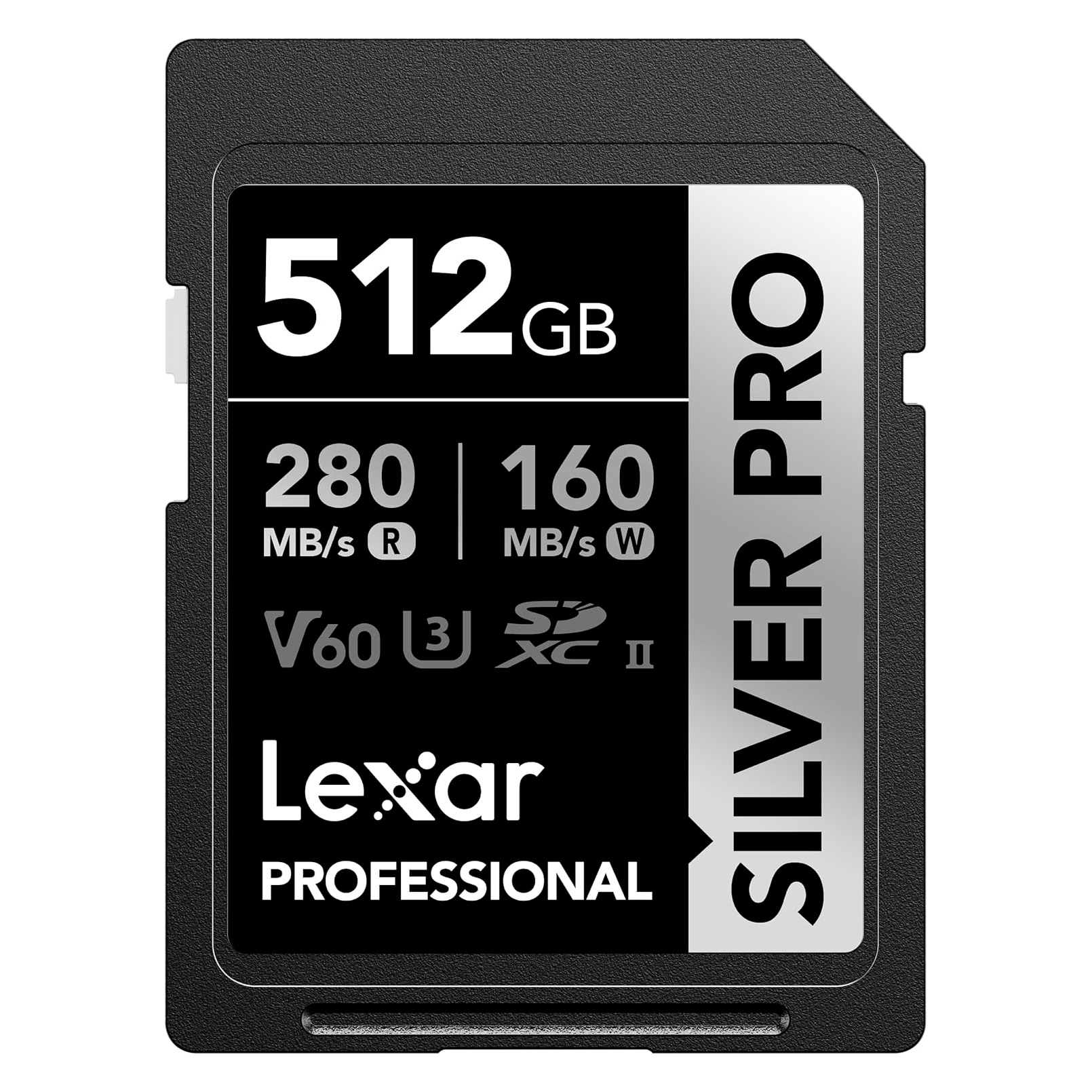 Карта памяти Lexar SDXC 512GB Professional Silver PRO UHS-II U3 V60 (280/160 MB/s)