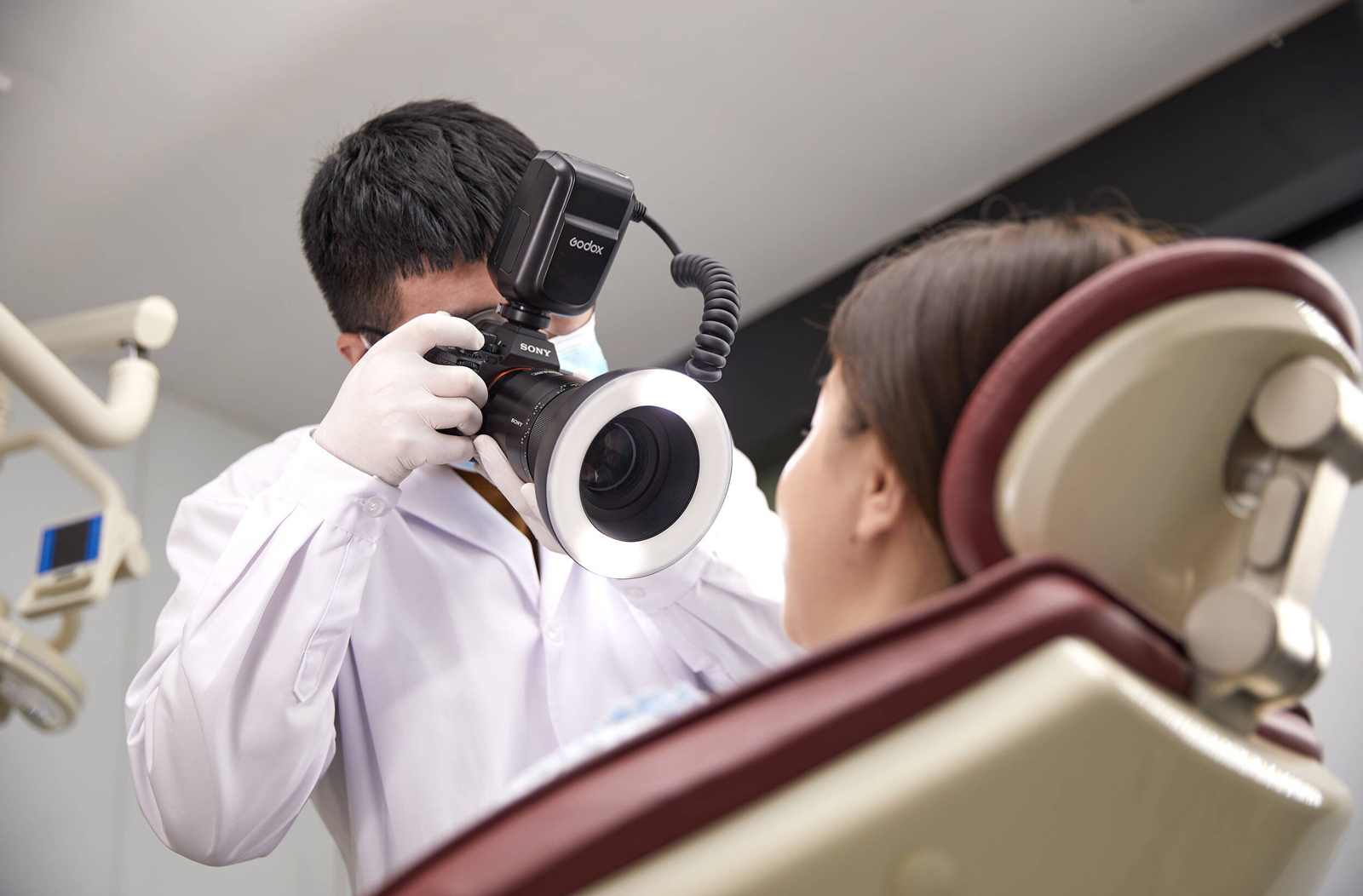 Кольцевая вспышка Godox MF-R76S+ TTL Sony, для стоматологии