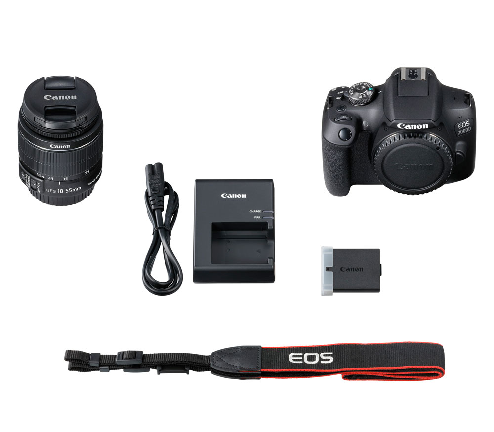 Зеркальный фотоаппарат Canon EOS 2000D Kit EF-S 18-55mm IS II (уцененный)