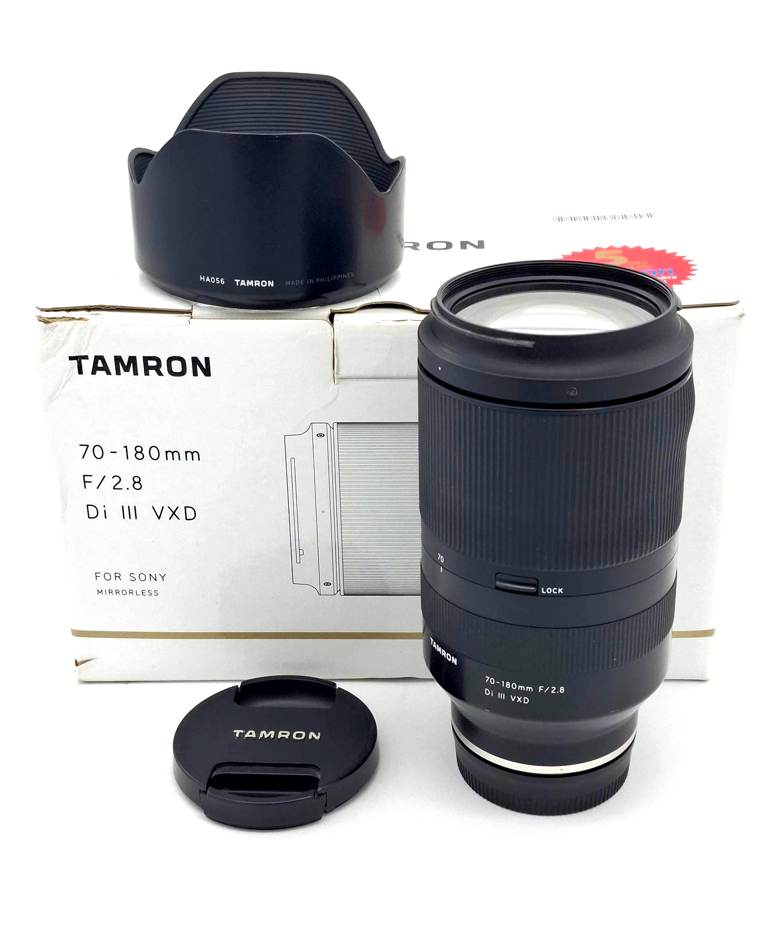 Объектив Tamron 70-180mm f/2.8 Di III VXD Sony FE - c.н.006104 (состояние 4-) (б/у)
