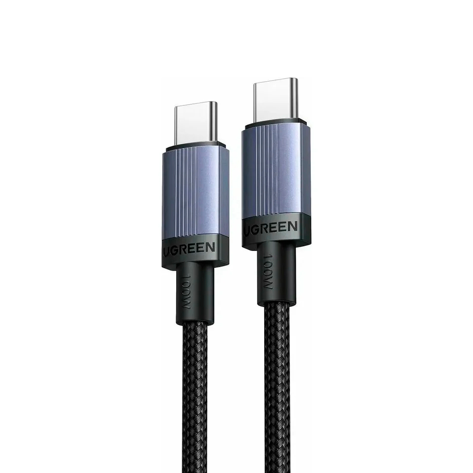 Кабель Ugreen L528, USB-C - USB-C, 100 Вт, 3 м, черный
