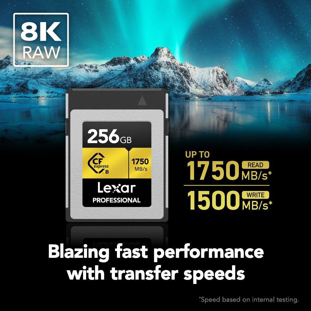 Карта памяти Lexar CFexpress 2.0 Type B 256GB Professional GOLD Series (R1750/W1500)