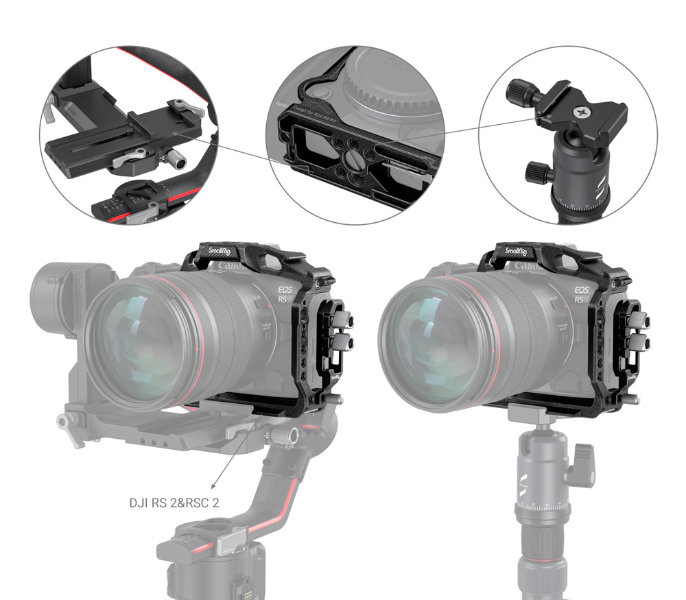 Клетка SmallRig 3656 “Black Mamba“ Half Cage для EOS R5 / R6