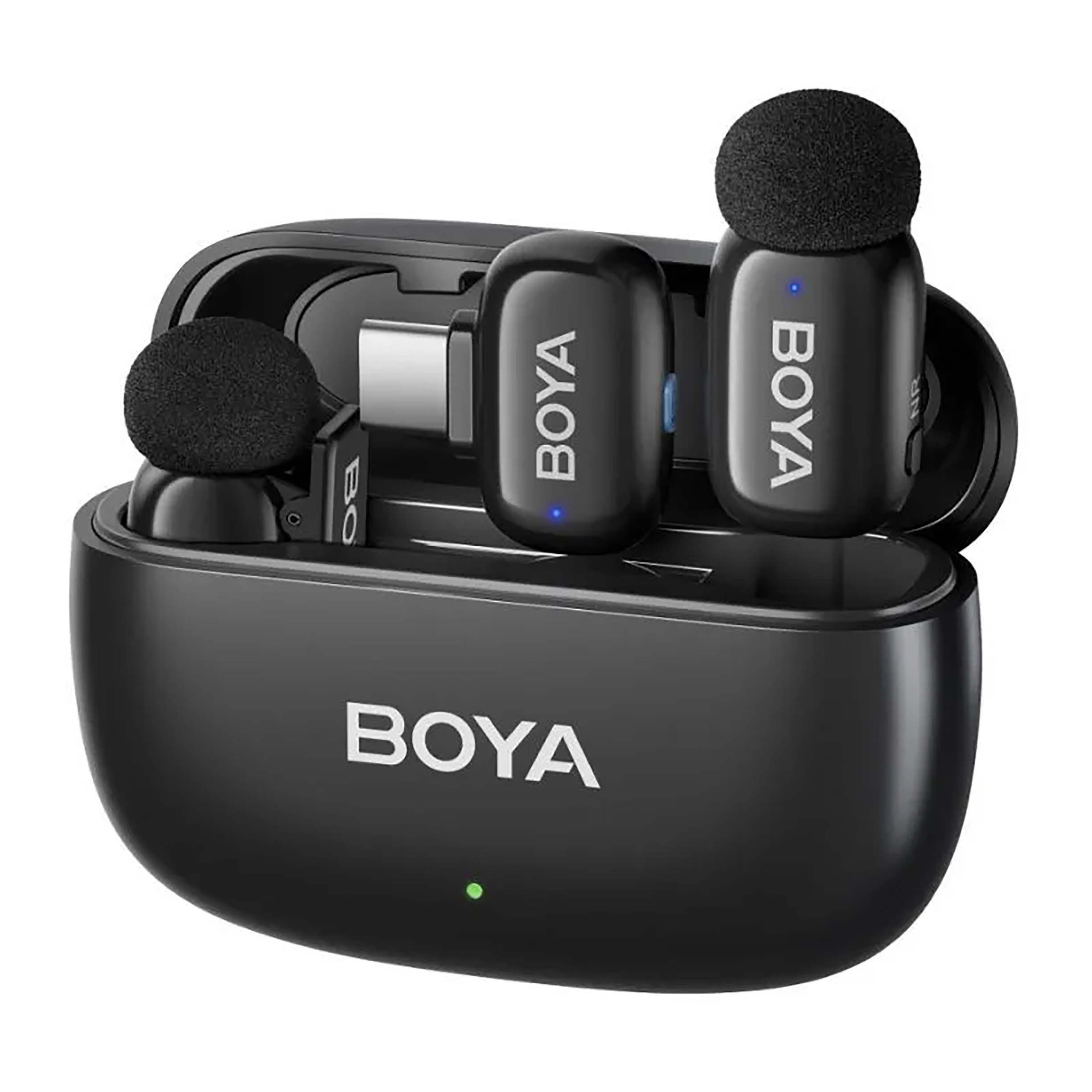 Беспроводная микрофонная радиосистема Boya BOYAMINI 2 ультракомпактная, двухканальная, USB-C, с кейсом