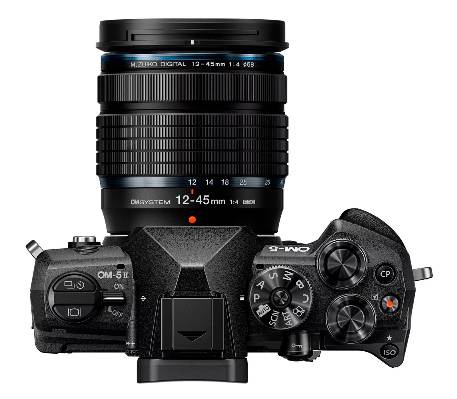 Беззеркальный фотоаппарат OM System OM-5 Mark II Kit 12-45mm f/4 PRO черный
