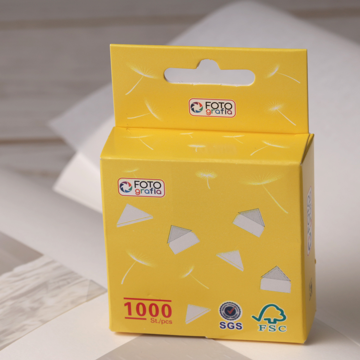 Клейкие уголки Fotografia прозрачные, 1000 шт.