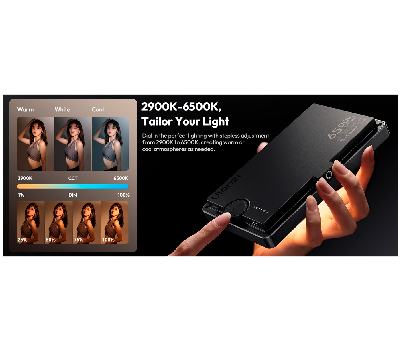 Осветитель Ulanzi K6500 Magnetic Fill Light, с магнитным креплением и управлением по Bluetooth