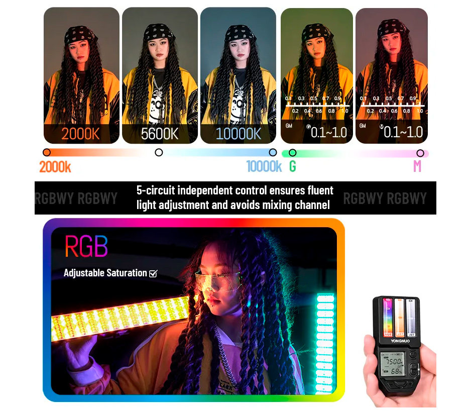 Осветитель Yongnuo YN360IV 2000-10000K, светодиодный, RGB, 24 Вт