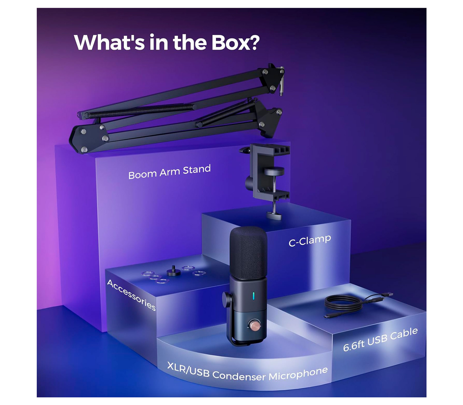 Микрофон Nearity NearStream AM20X, настольный, USB-C / XLR, с пантографом
