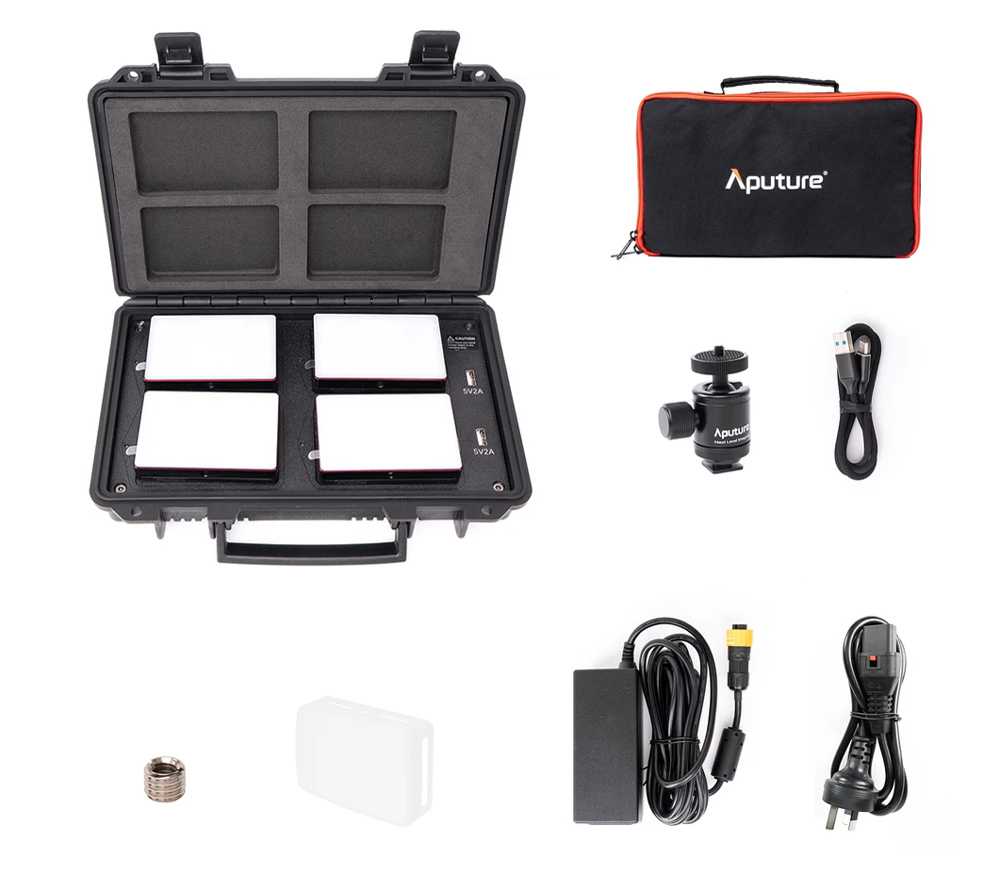 Комплект осветителей Aputure MC 4-Light Travel Kit, 4х5 Вт, RGBWW