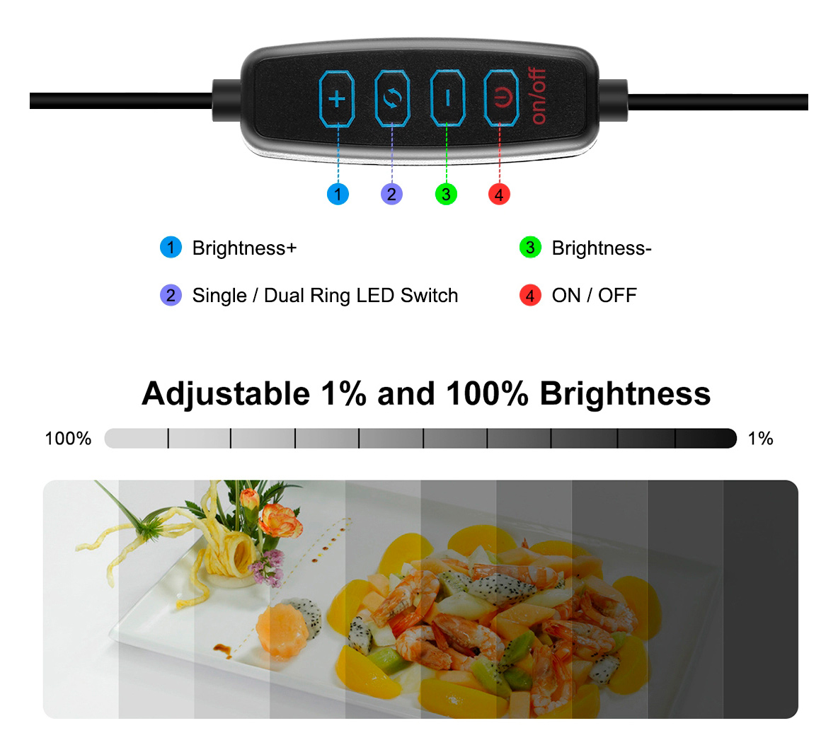 Фотобокс Puluz PU5032B 30 см, с подсветкой и 6 фонами