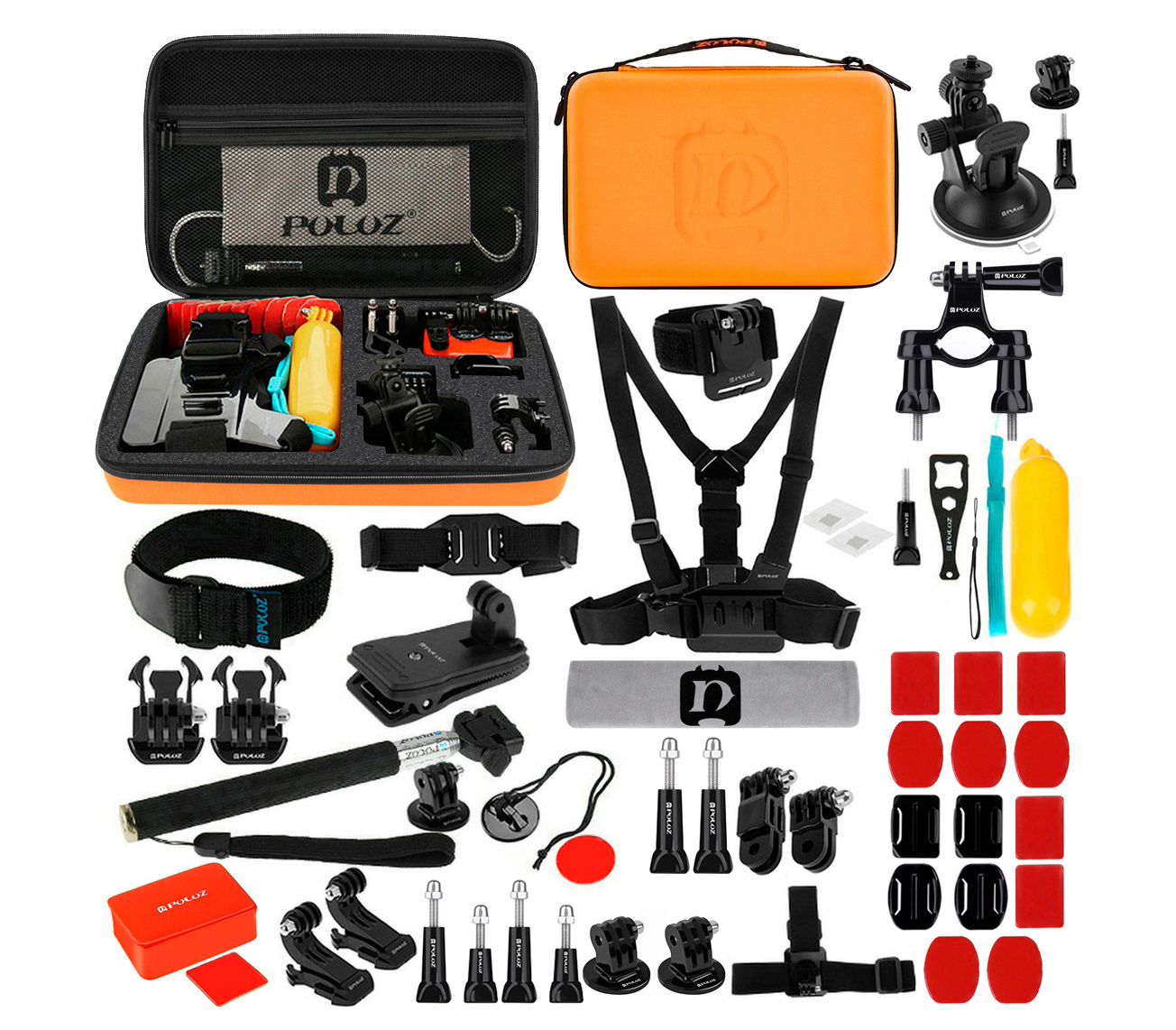 Комплект аксессуаров Puluz PKT26 Accessories Combo Kit 53 в 1 для экшн-камер, в кейсе