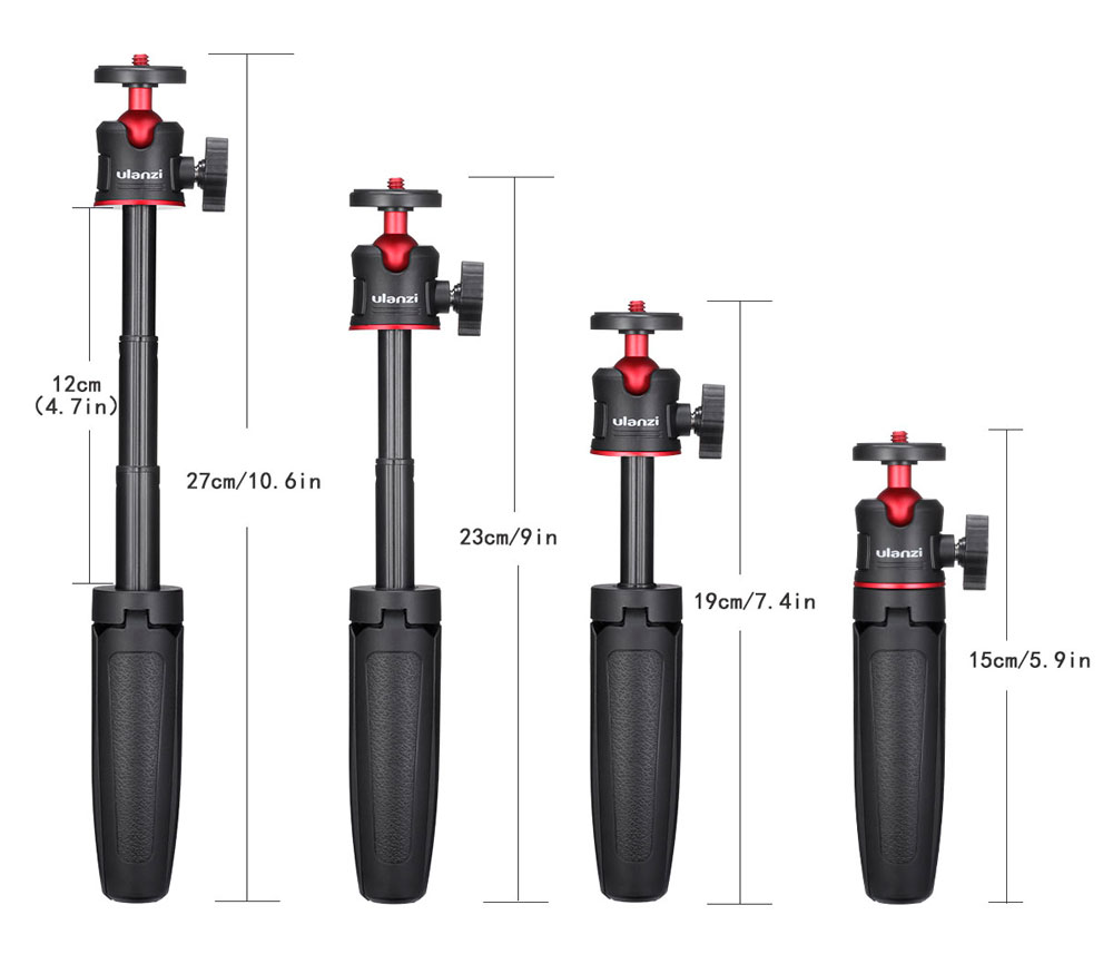 Штатив Ulanzi MT-08 Portable Desktop Tripod, с шаровой головой, черный