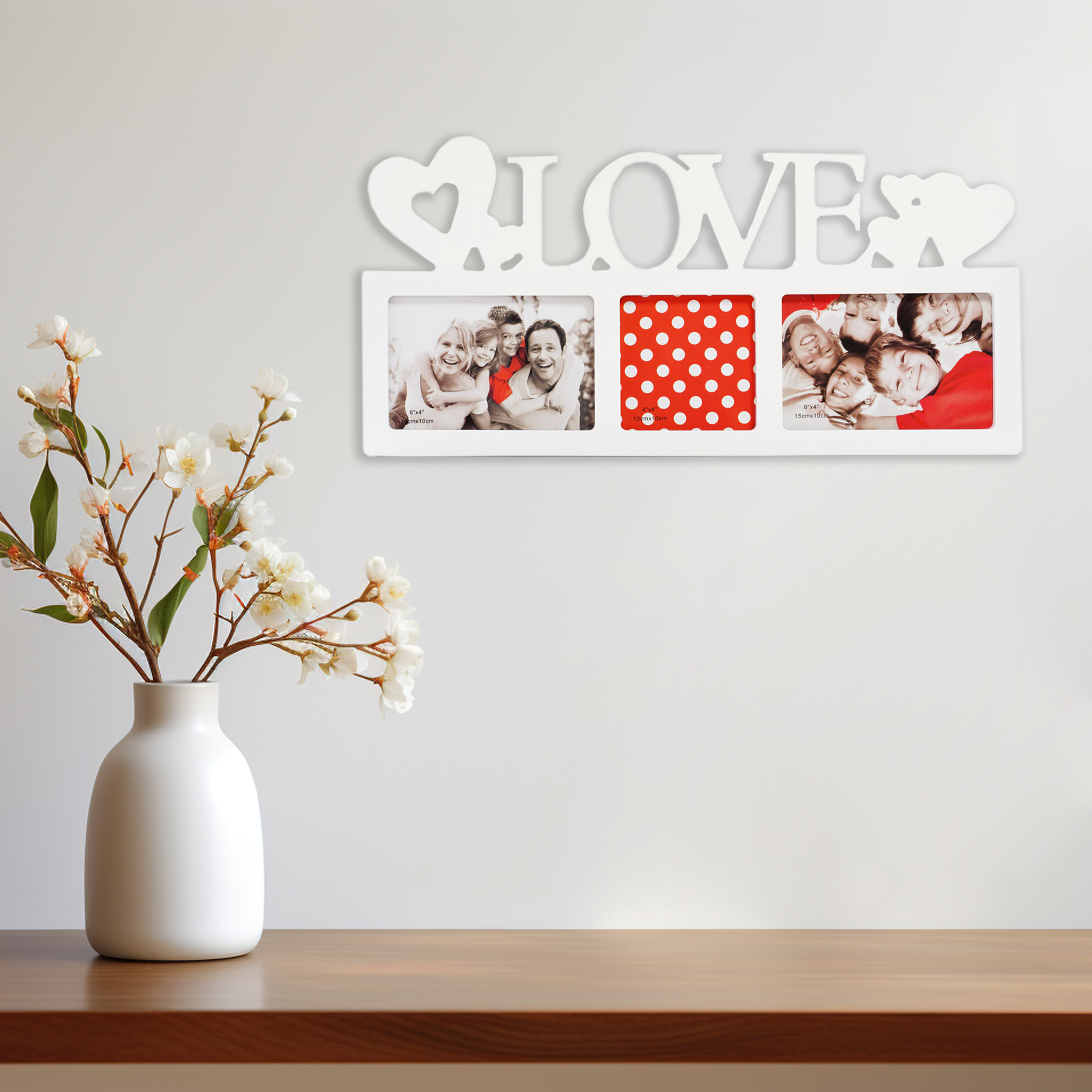 Мультирамка Fotografia Love на 3 фото 10х15 см, белая