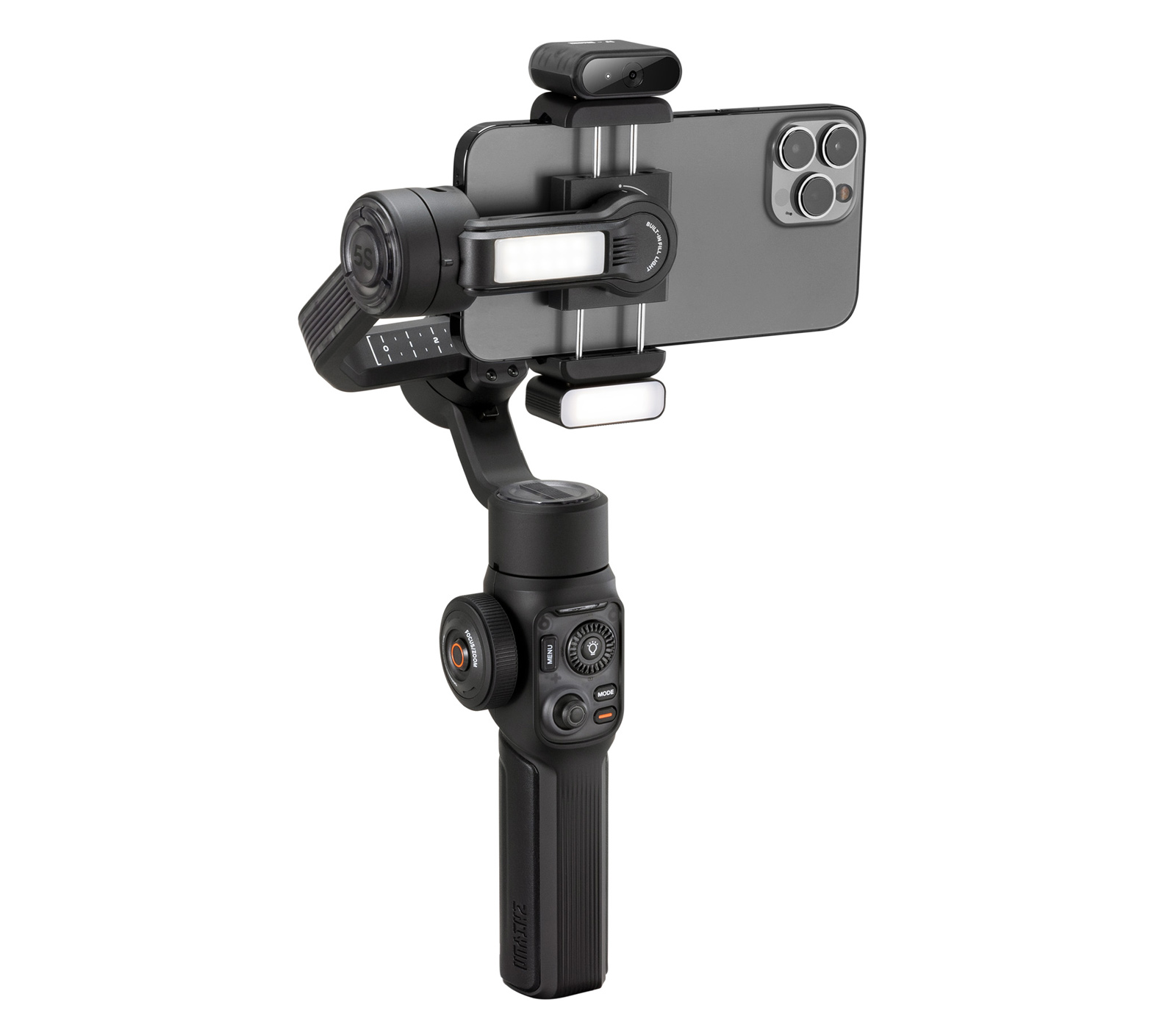 Стабилизатор Zhiyun Smooth 5S AI PRO, для смартфонов, с AI модулем и доп. светом