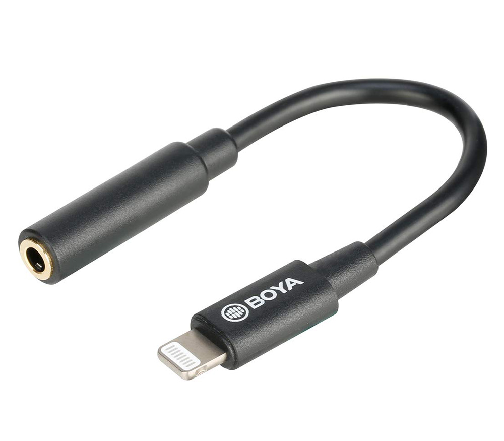 Адаптер Boya BY-K3 с 3.5 мм TRRS на Lightning (MFi)