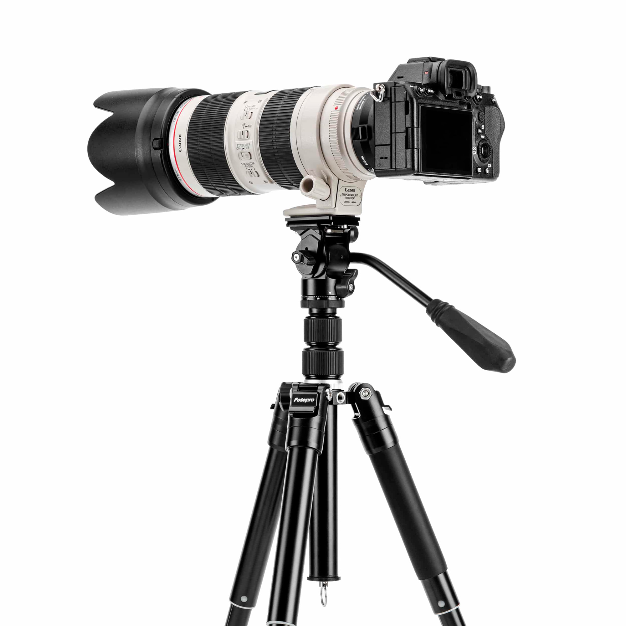 Штатив Fotopro FY-830, 2D видеоголова MH-2A, до 4 кг