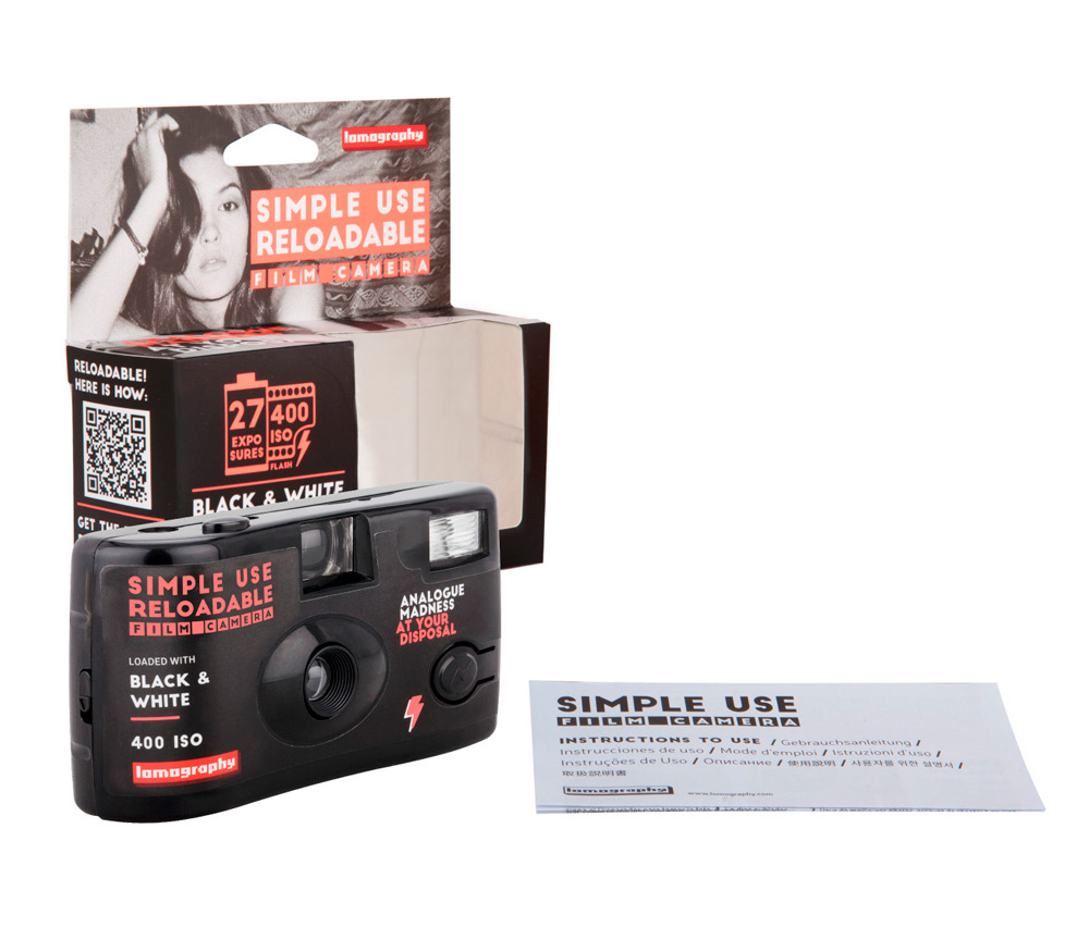Пленочный фотоаппарат Lomography Simple Use Camera 400/27 B&W