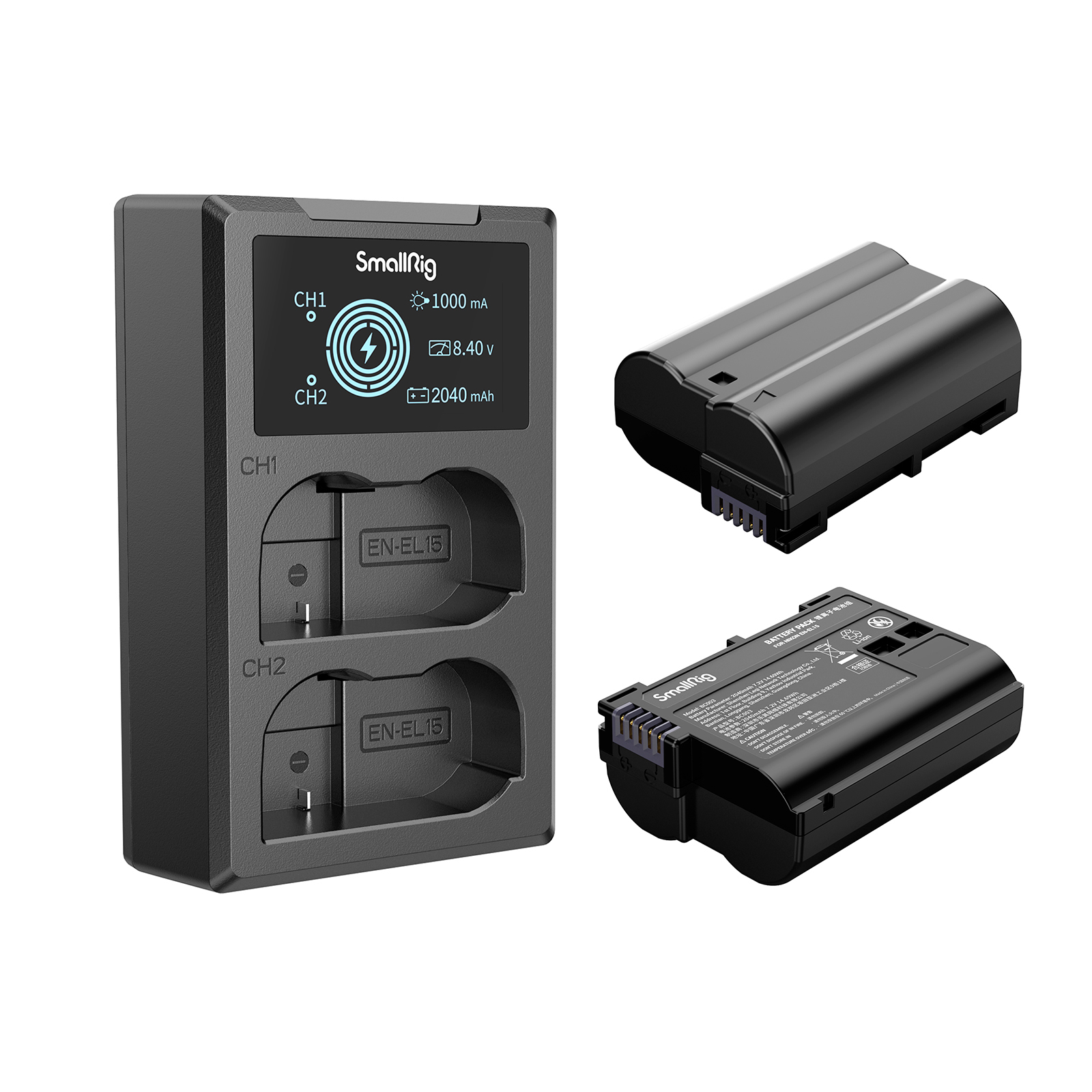 Аккумуляторы SmallRig EN-EL15, с зарядным устройством (3820B)