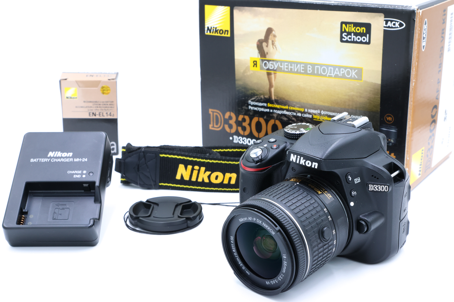 Зеркальный фотоаппарат Nikon D3300 Kit 18-55mm VR AF-P (состояние 5-) (б/у)