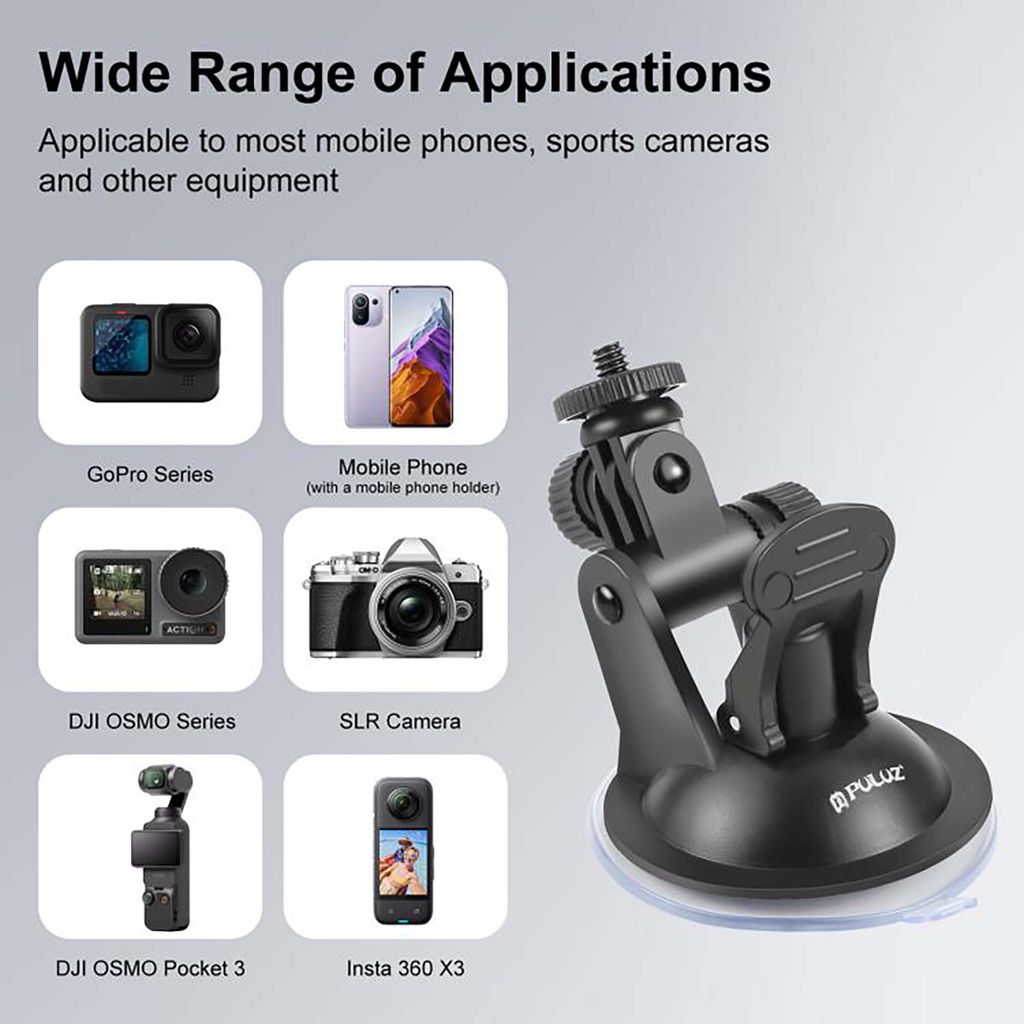 Присоска Puluz PU51 Car Suction Cup Mount, для экшн-камеры