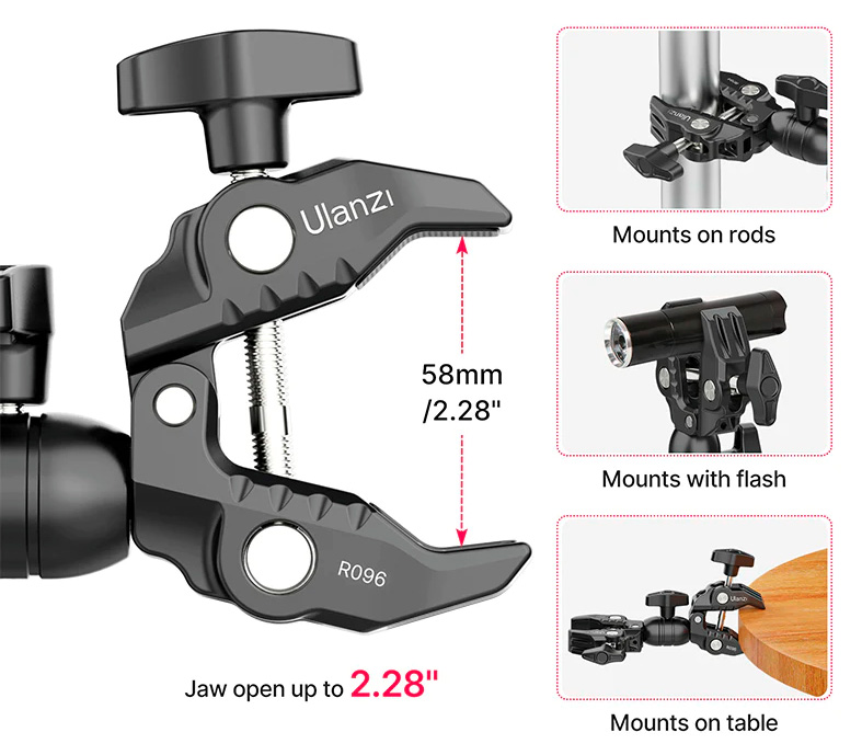 Двойной зажим Ulanzi R096 Double Super Clamp