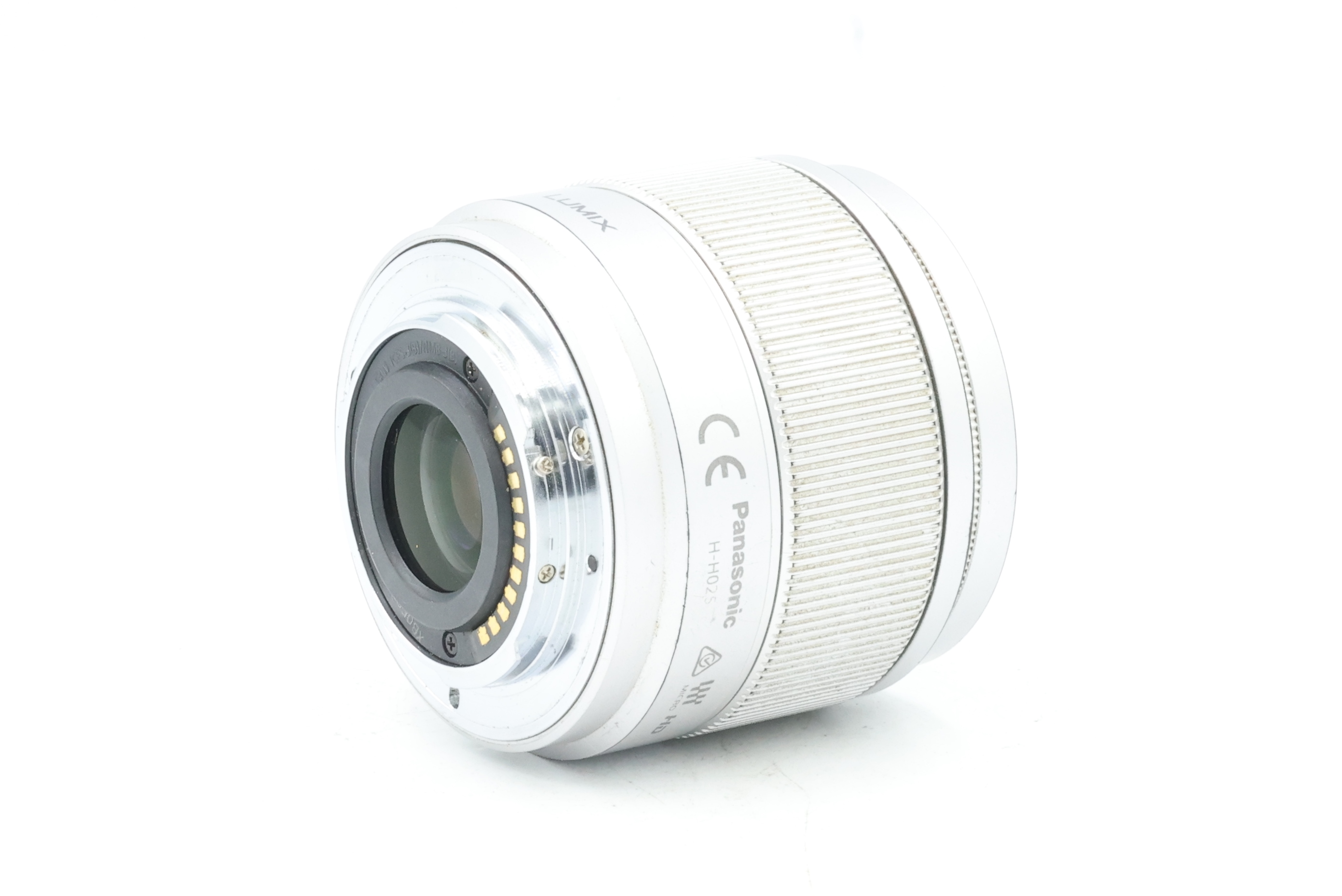 Объектив Panasonic Lumix 25mm f/1.7 G Aspherical, серебристый (состояние 5-) (б/у)