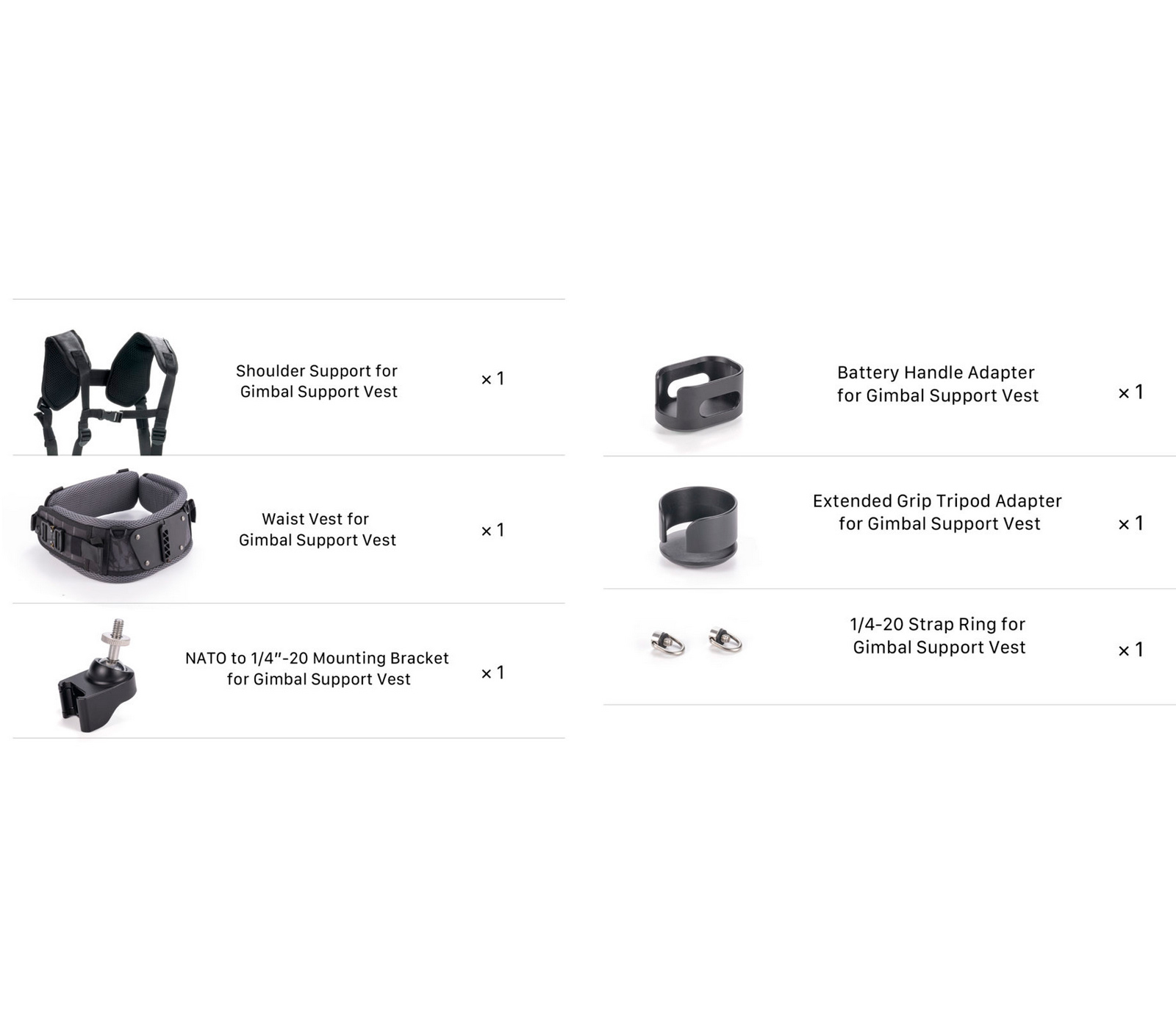 Жилет Tilta Lightweight Gimbal Support Vest, с поддержкой для стабилизатора