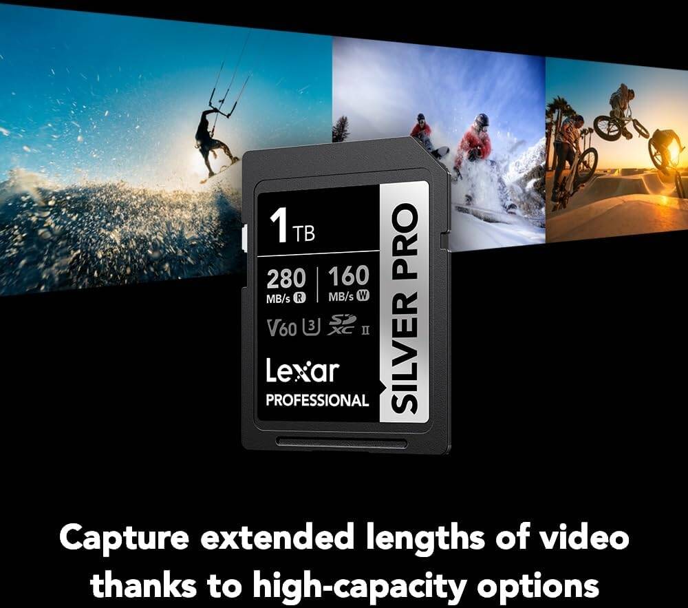Карта памяти Lexar SDXC 1TB Professional Silver PRO UHS-II U3 V60 (280/160 MB/s)