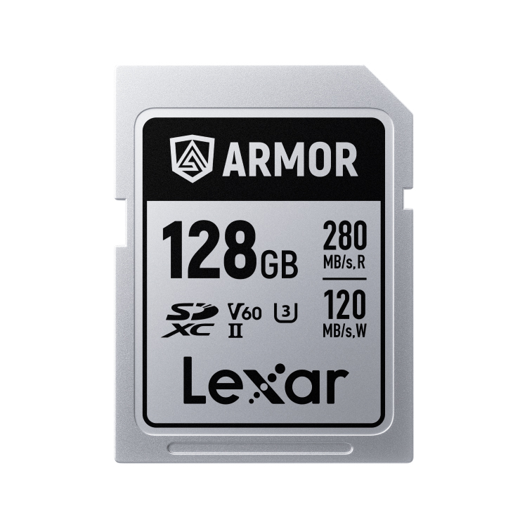 Карта памяти Lexar SDXC 128GB ARMOR Silver Pro C10 V60 U3 6K UHD (R280/W120 MB/s)