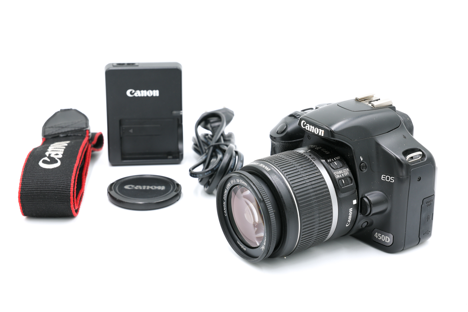 Зеркальный фотоаппарат Canon EOS 450D Kit 18-55mm f/3.5-5.6 IS (состояние 4) (б/у)
