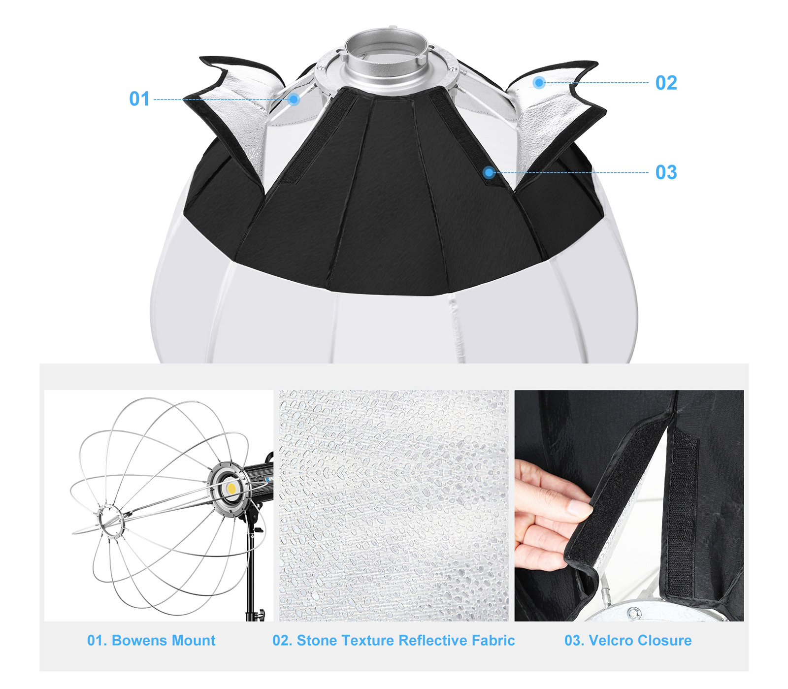 Софтбокс Puluz PU3057 Lantern Softbox, быстрораскладной, 65 см, Bowens (уцененный)