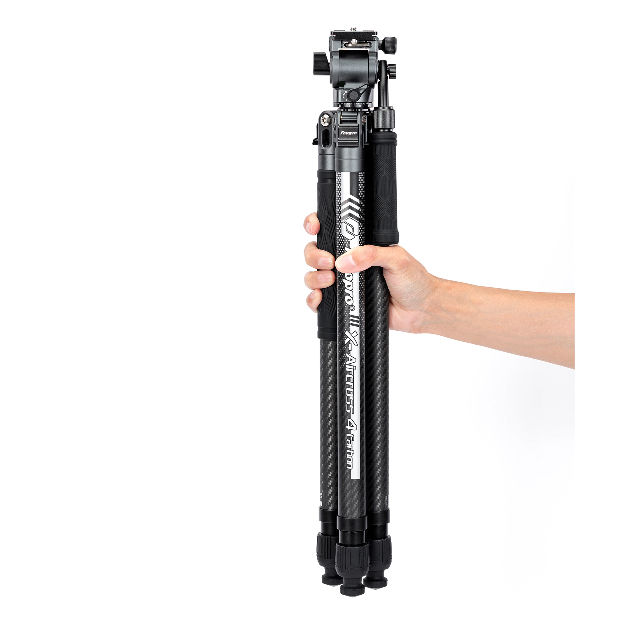 Штатив Fotopro X-Aircross 4 Video Gray, карбоновый, с головой MH-2D, до 3 кг