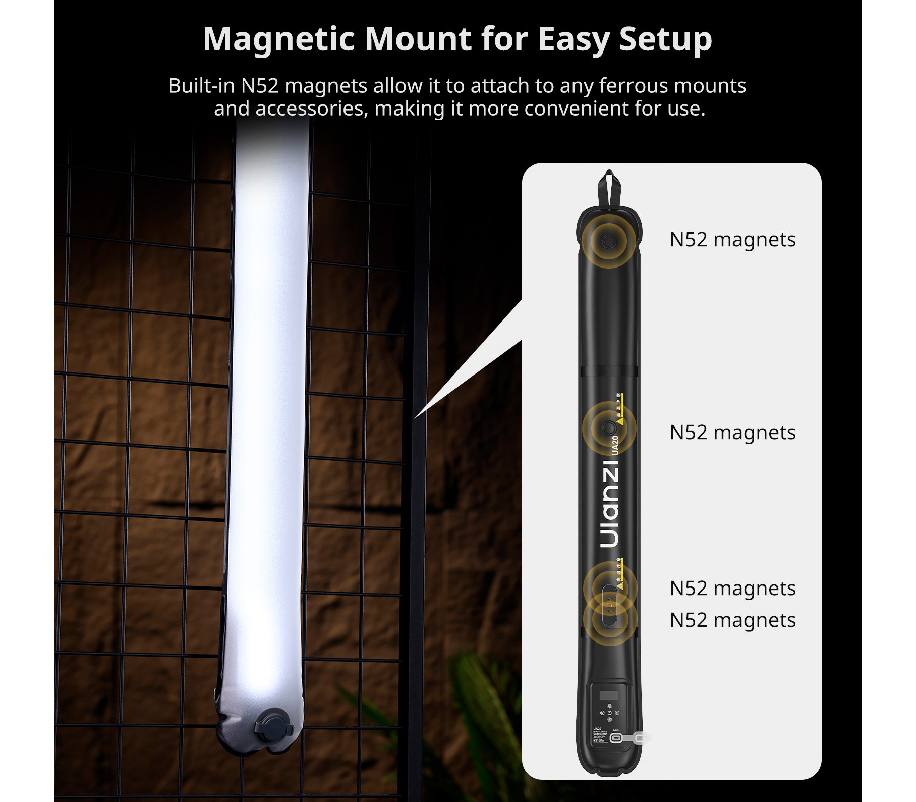 Осветитель Ulanzi UA20 20W Column Light, надувной, 2700-6500К, 20 Вт