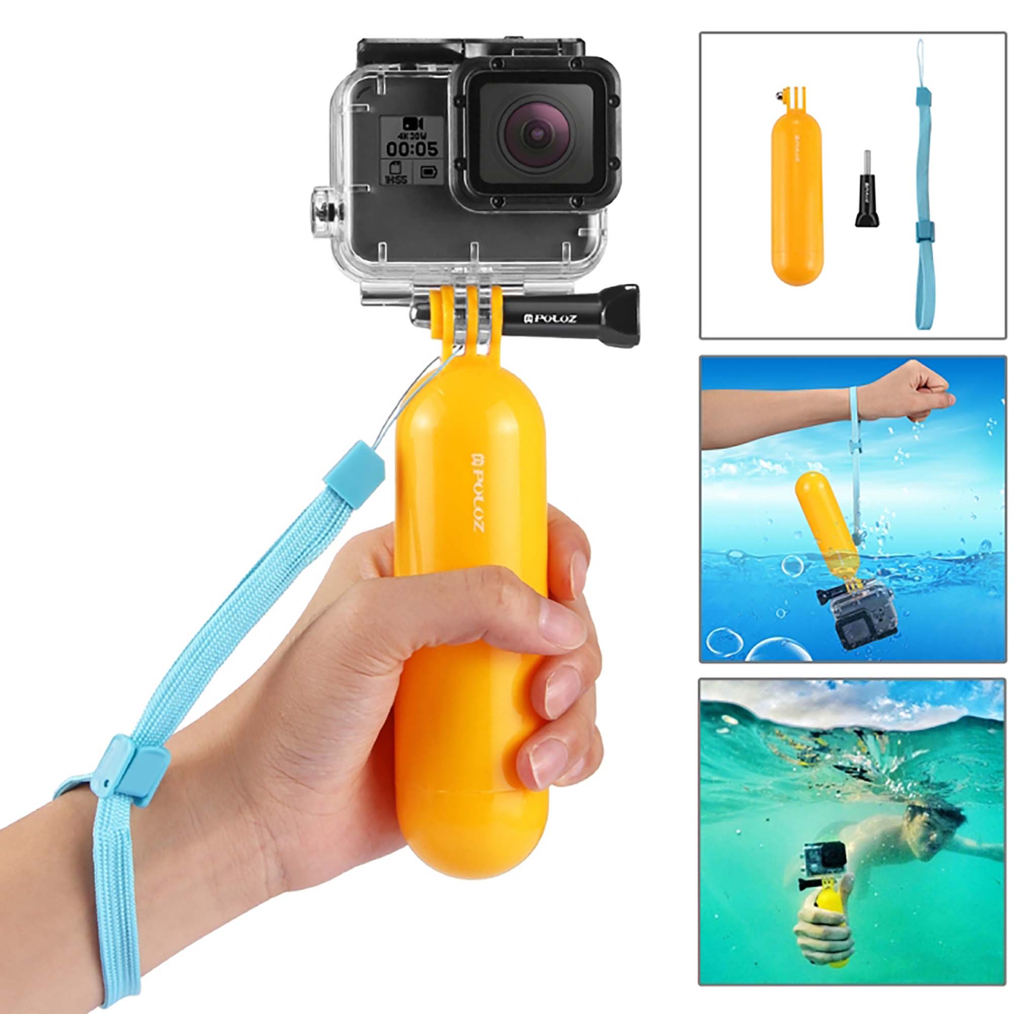 Комплект аксессуаров Puluz PKT09 Accessories Combo Kit, 53 в 1, для экшн-камер в кейсе, черный