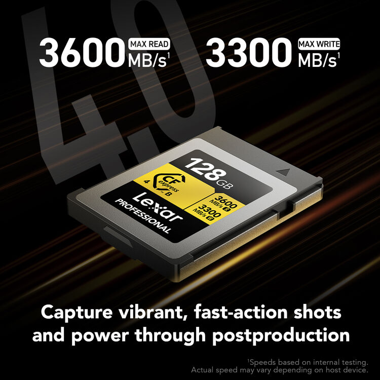 Карта памяти Lexar CFexpress Type B 128GB Gold 4.0 (R3600/W3300)